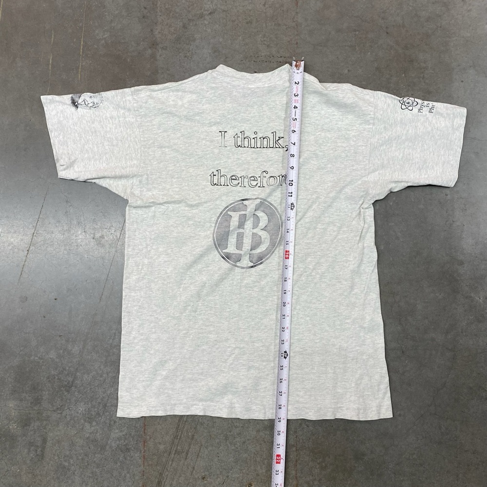 VTG Physics Exam‎ Shirt Fruit of the Loom Single Stitch Gray Tee Mens Large - Picture 7 of 8